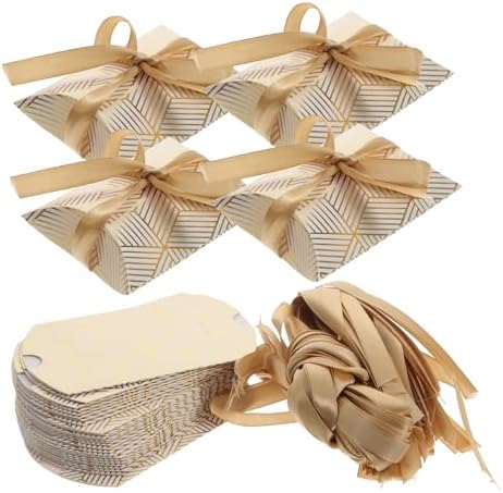 SECFOU 50PCS Small Pillow Shaped Candy Boxes
