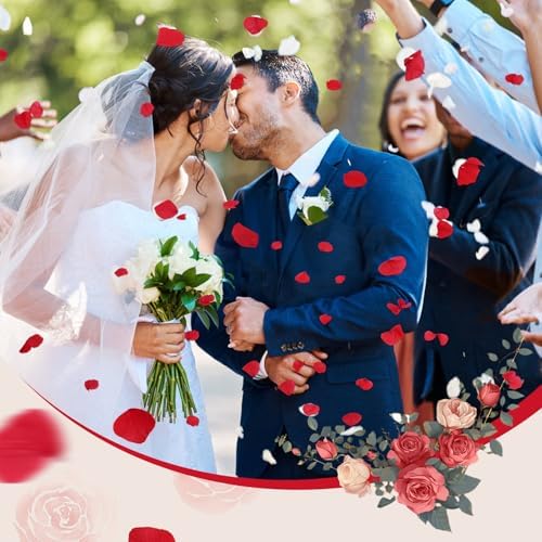 eZAKKA 1500pcs Real Dried Hydrangea Petals Red