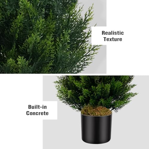 Realistic Artificial Cedar Topiary Trees 5FT 2 Sets