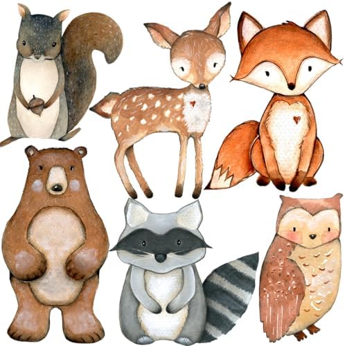 12 inch Woodland Cutouts with Stand 6 PCS