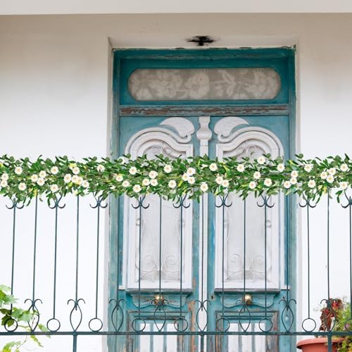 6 Ft White Flower Garland Artificial Daisy Wildflower