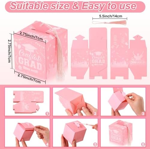 Tenceur 30 Pcs Graduation Cap Party Favor Box Set 1