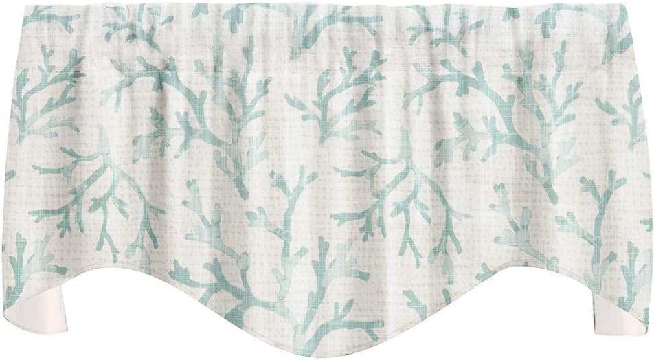 Turquoise Blue Valance Curtains for Kitchen and Living Room