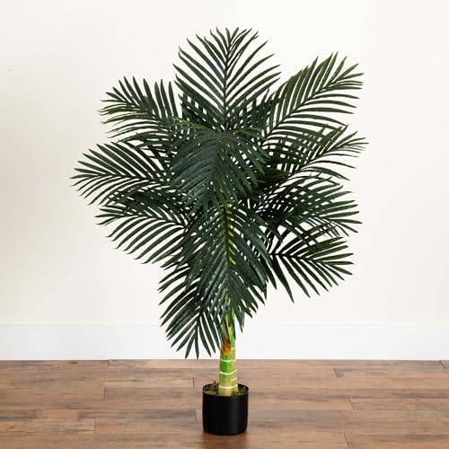 Nearly Natural 4ft Golden Cane Palm Artificial Tree 1