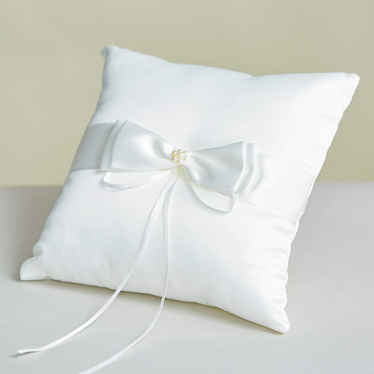Wedding Flower Girl Basket and Ring Bearer Pillow Set - Ivory