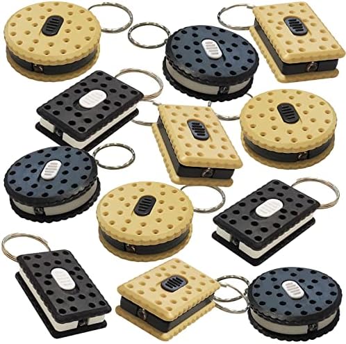 ArtCreativity Sandwich Cookie Flashlight Keychains Pack of 24