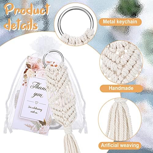 Giegxin 48 Pcs Boho Party Favor Keychains