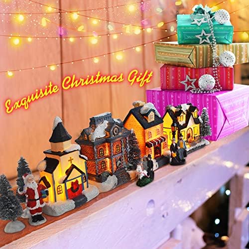 Zornrc Christmas Village Set with LED Lights