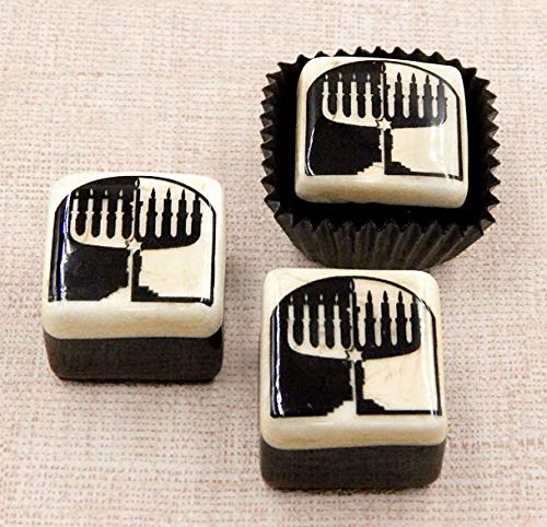 Handmade Glass Hanukkah Chocolate Decor Accent