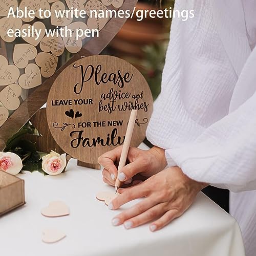Wooden Heart Guest Book Acrylic Wedding Decor