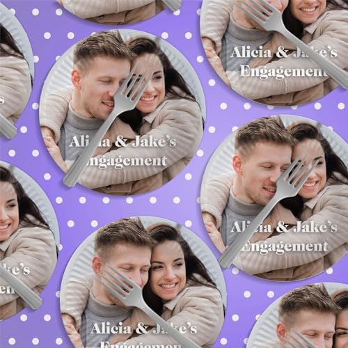 Custom Photo Party Plates for Baby Announcement 25