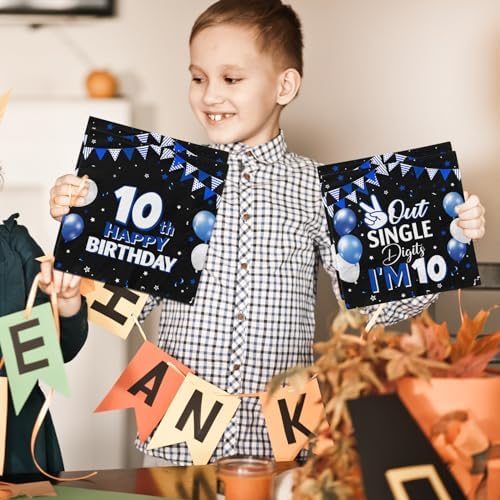10th Birthday Napkins for Boys 40pcs Double Digits Decorations