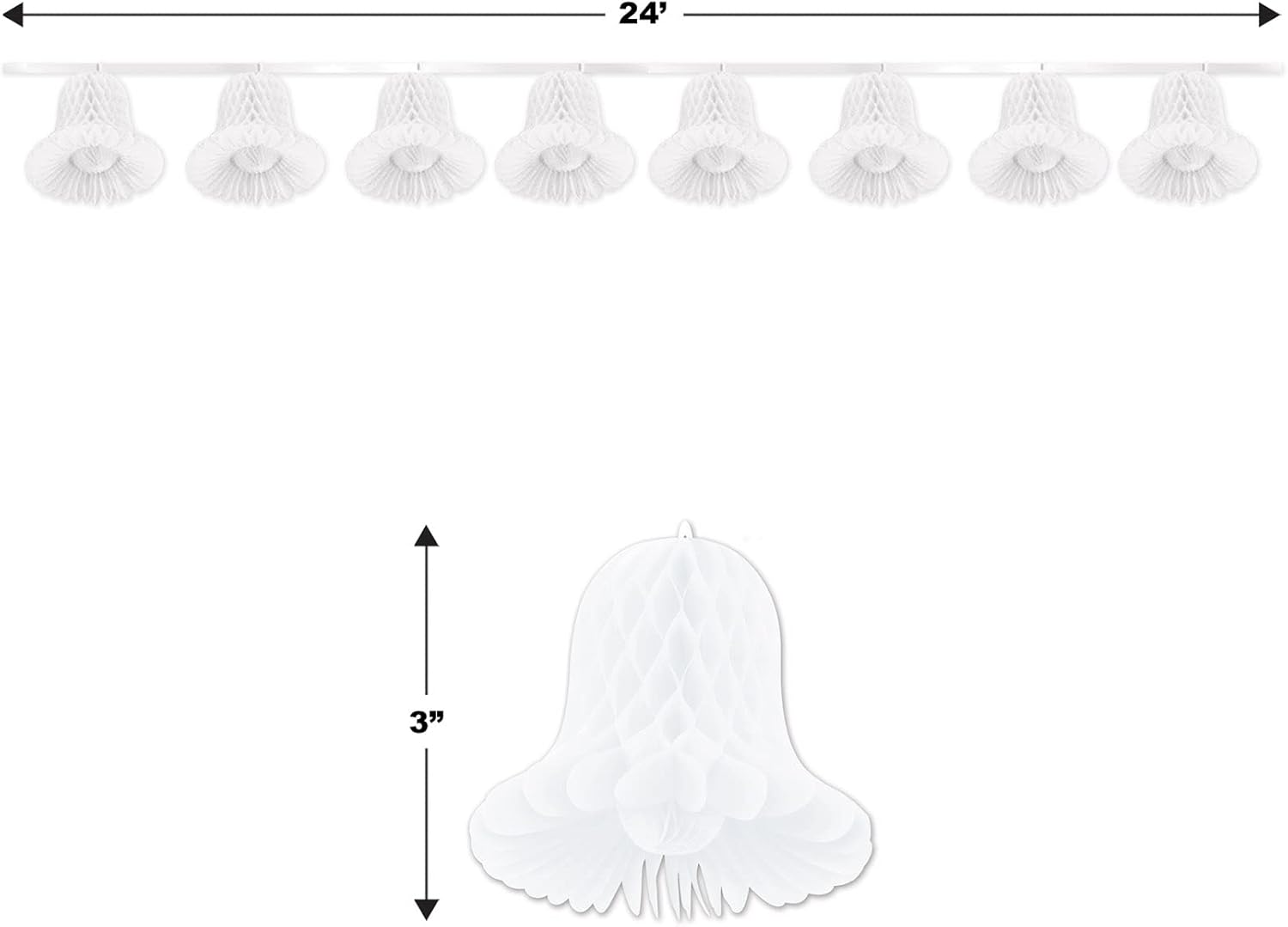 Beistle 2 Piece Honeycomb Tissue Bell Banners