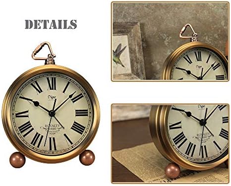Maxspace Retro Vintage Metal Table Clock