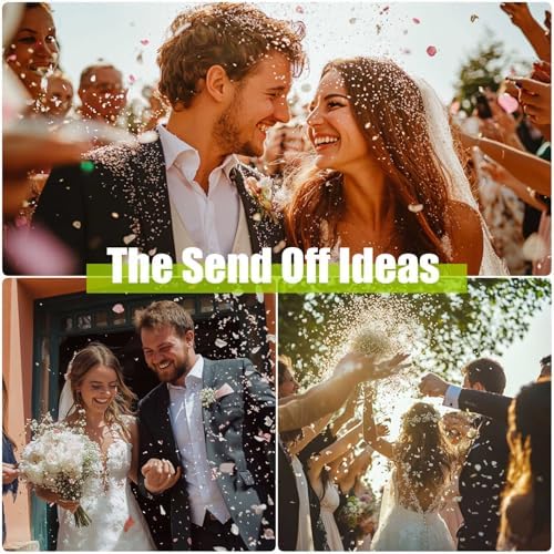 Oning 50 Pack Biodegradable Flower Petals Confetti