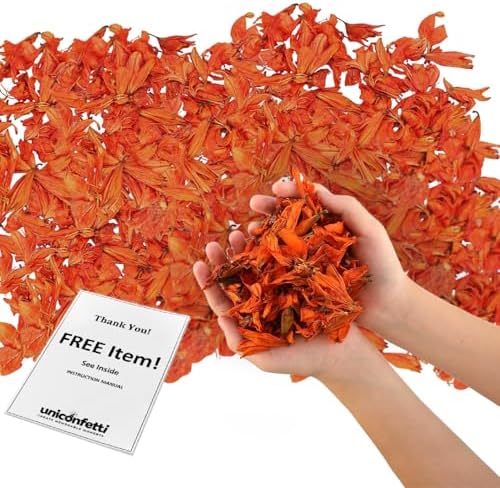 Dried Yellow Lily Confetti - 8oz Biodegradable Flower Petals for Events