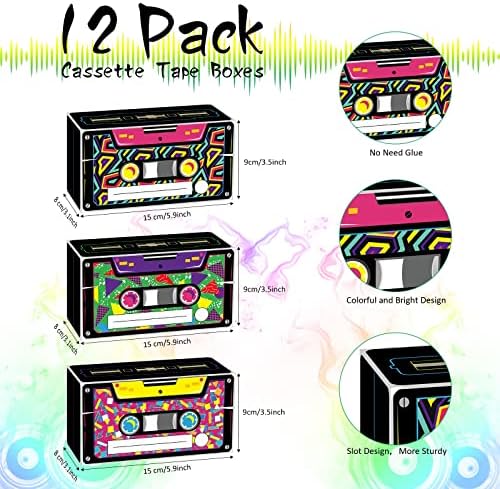 Funrous 12 Pcs 80s 90s Retro Radio Gift Boxes