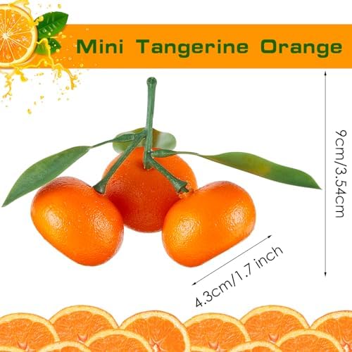 WILLBOND Artificial Mini Orange Decor Set of 30