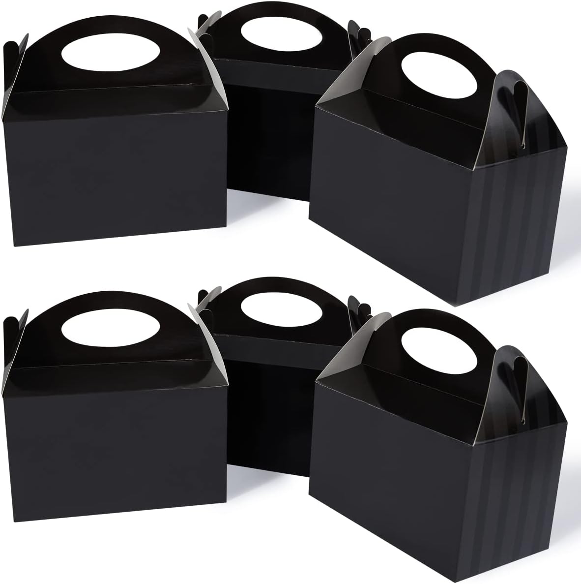 Happyhiram Black 6 Inch Candy Gift Boxes with Handles