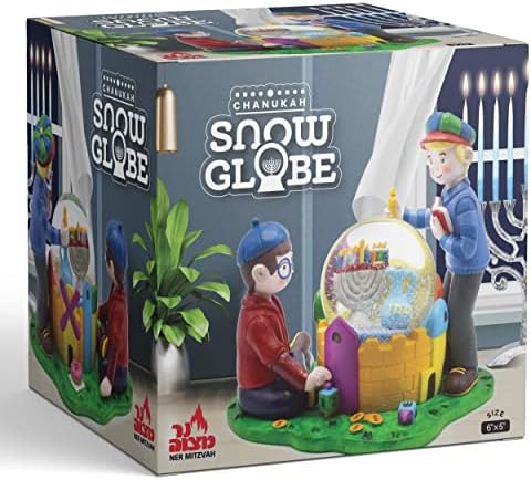 Hanukkah Snow Globe - Hanukkah Decor for Home and Kids