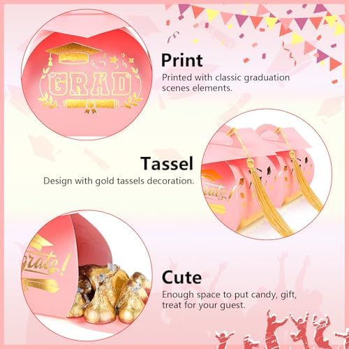 Spakon 30 Pcs Graduation Cap Party Favors Box Set