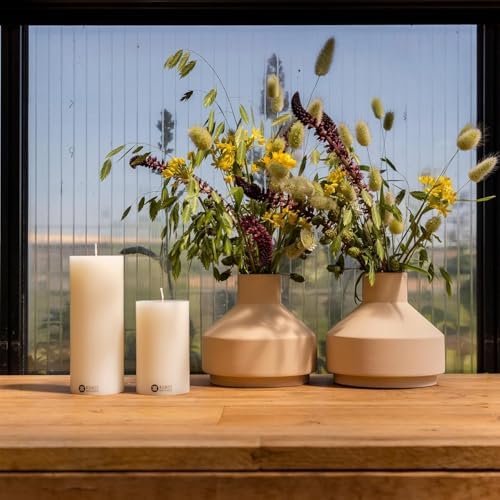 Handmade European Pillar Candles 6 Pack Unscented