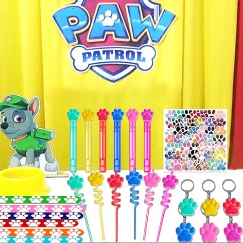 98pcs Paw Print Dog Party Favors Set