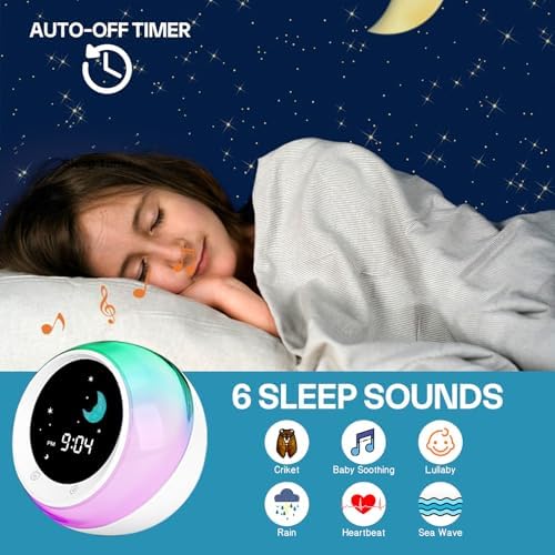 ICODE Sun Moon Rise Kids Alarm Clock