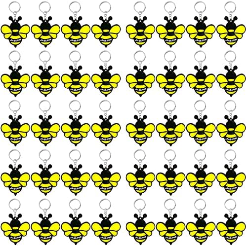 40 Pack Bumble Bee Keyring Party Favor Gift