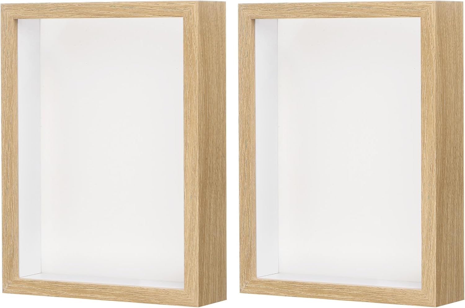 2 Pack 6x8 Inch Wooden Shadow Box Frame