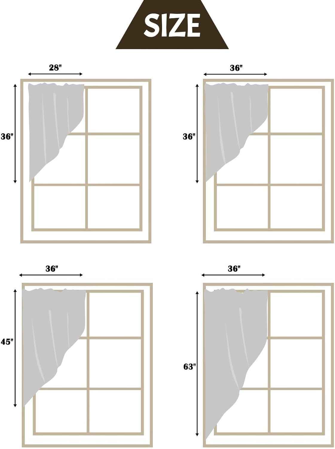 Swag Valances for Windows Gradient Sage Green 2 Panels 28x36 Inch