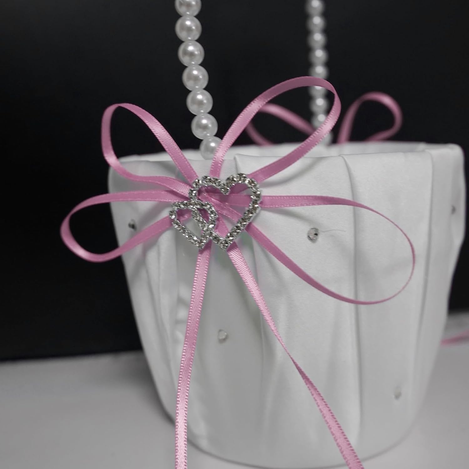 2 Pcs Wedding Flower Girl Baskets Pink