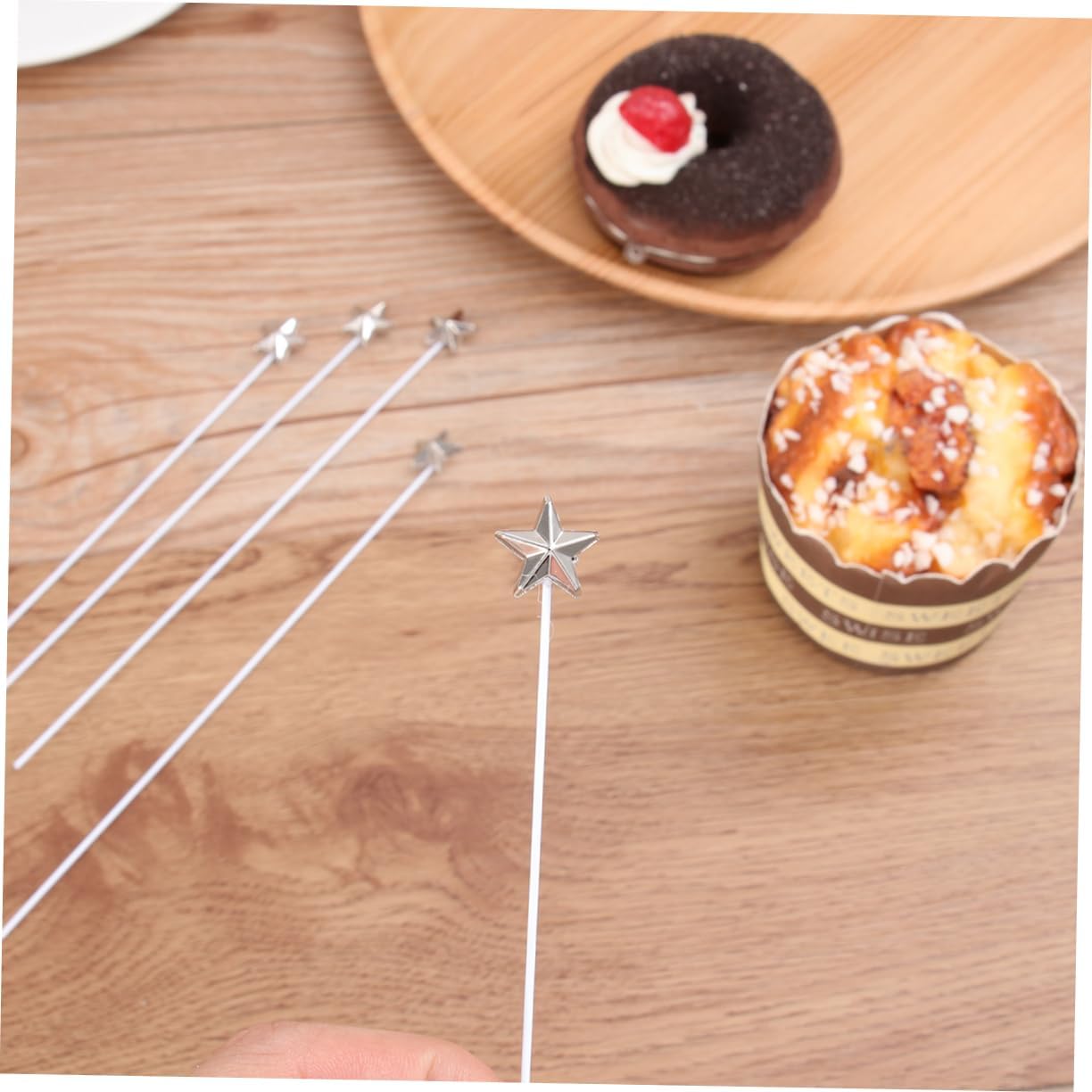 50 Pcs Five Pointed Star Cake Decor Toppers