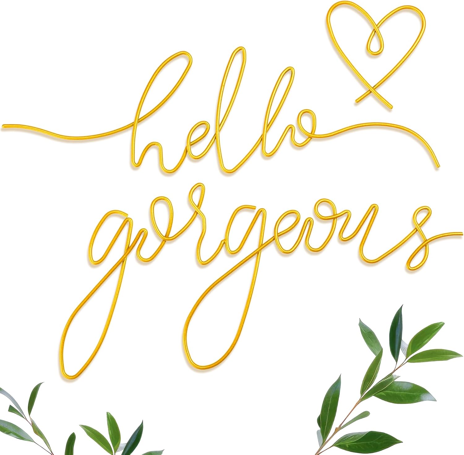 Hicarer Hello Gorgeous Gold Wall Art Decor Set