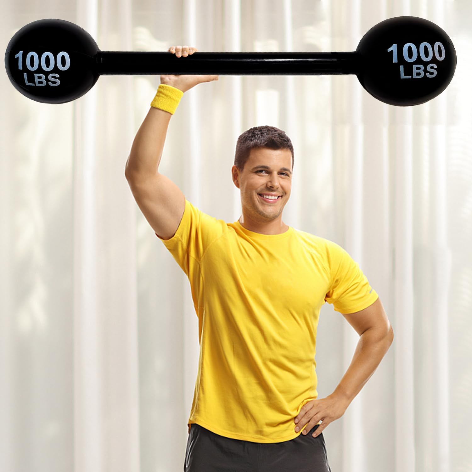 Inflatable Dumbbell Photo Booth Prop Black PVC
