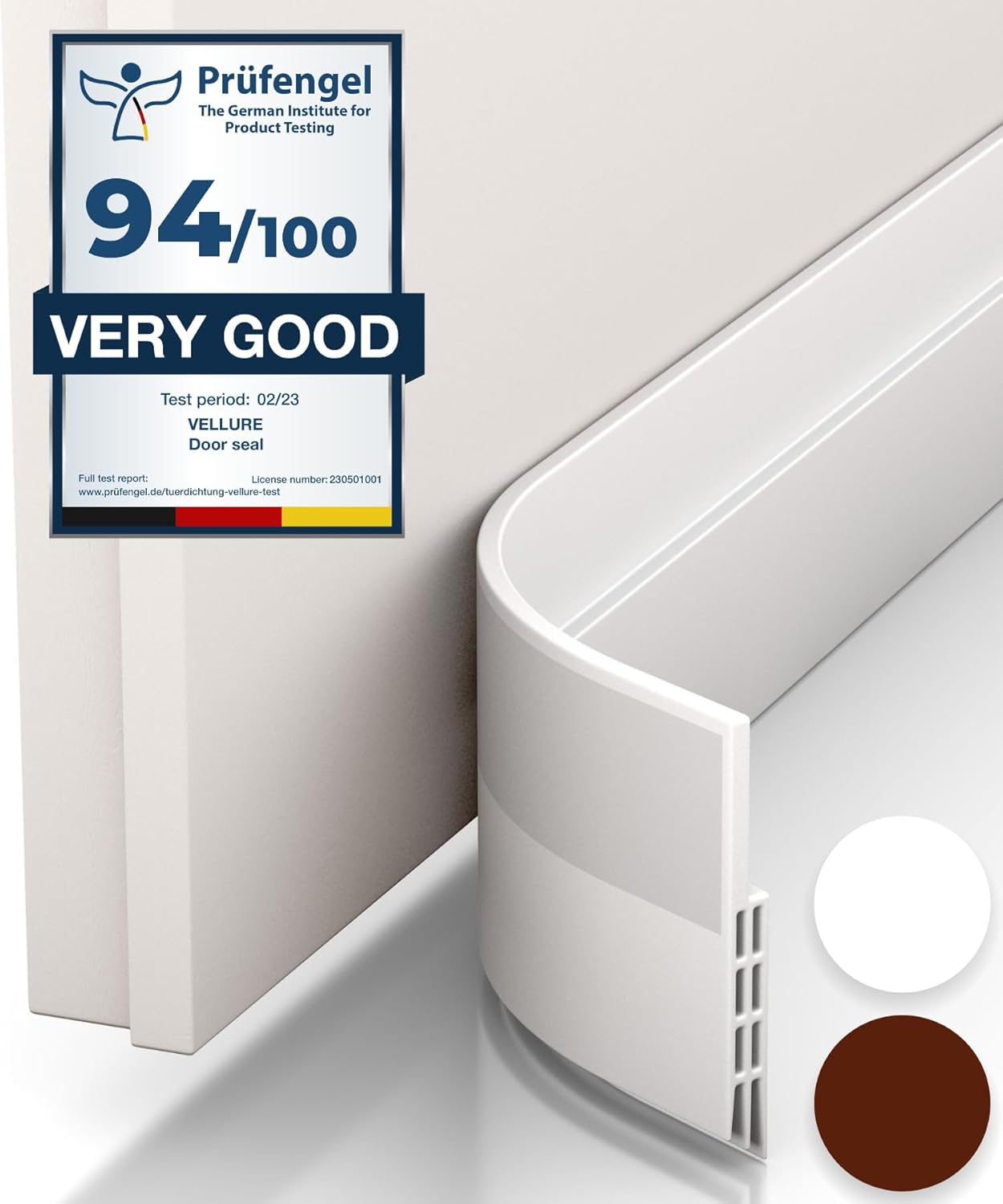 Vellure Door Draft Stopper - Energy Efficient Weather Stripping Seal
