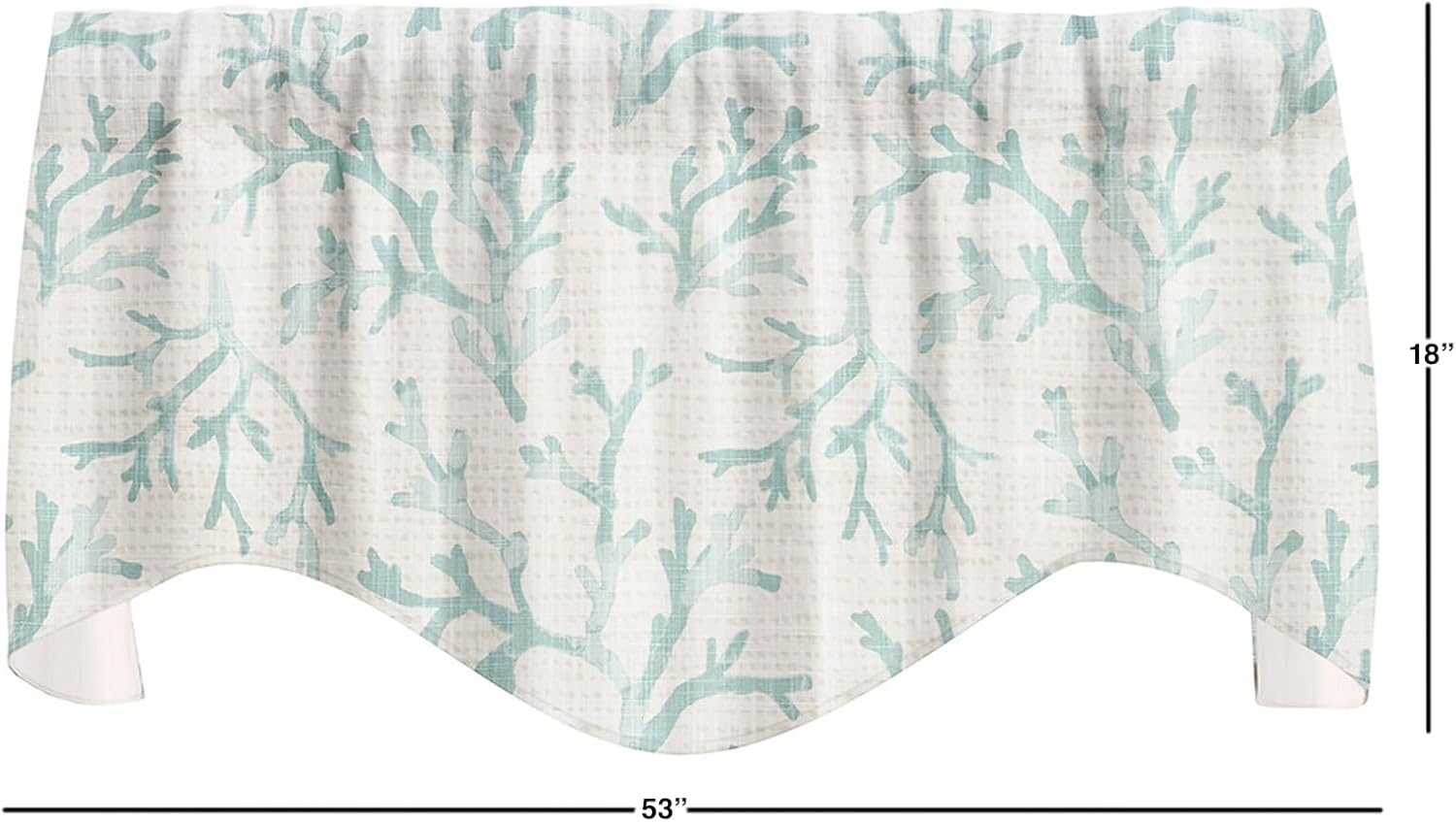 Turquoise Blue Valance Curtains for Kitchen and Living Room