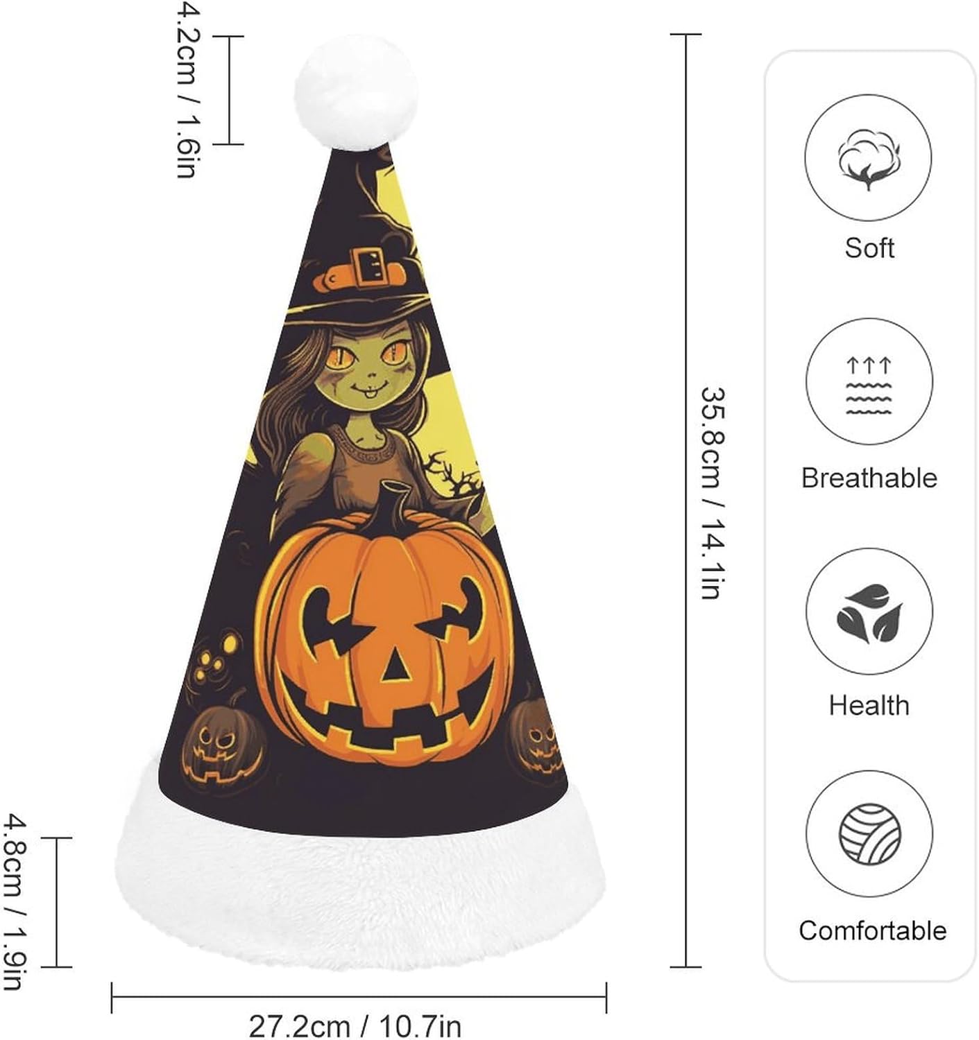 Santa Hat Halloween Pumpkin Christmas Party Headwear
