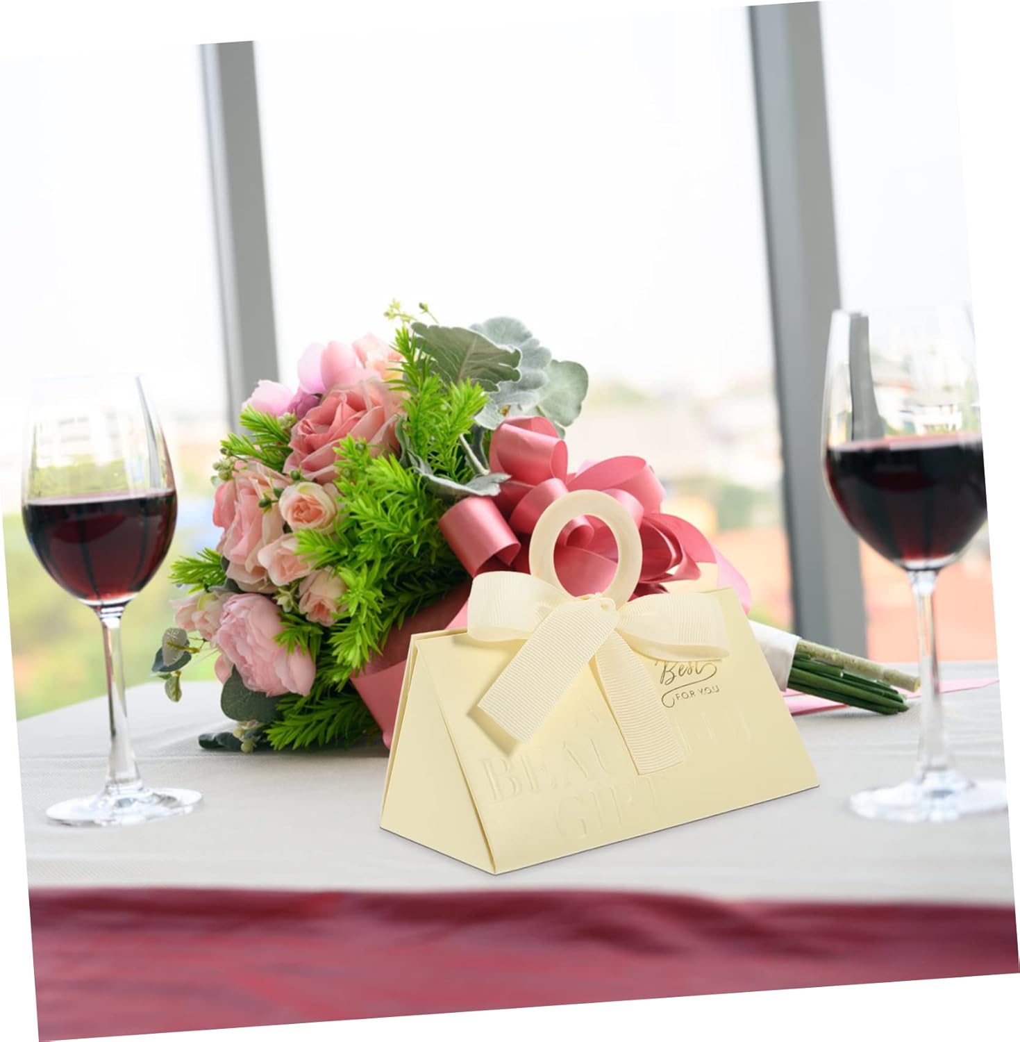 Anneome Elegant Wedding Candy Boxes 20 Pack Snack Boxes Bowknot Design
