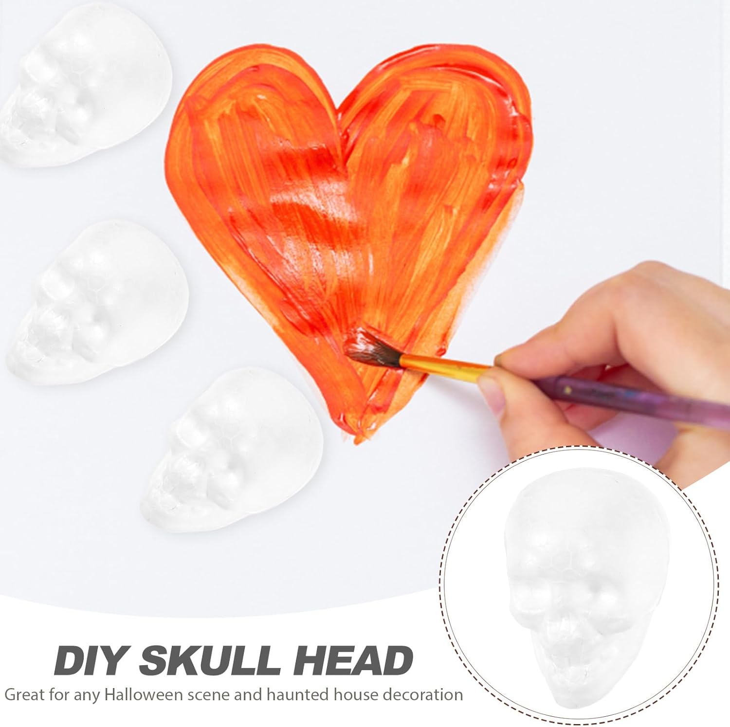 Mini Foam Skulls 25pcs Halloween Decorations