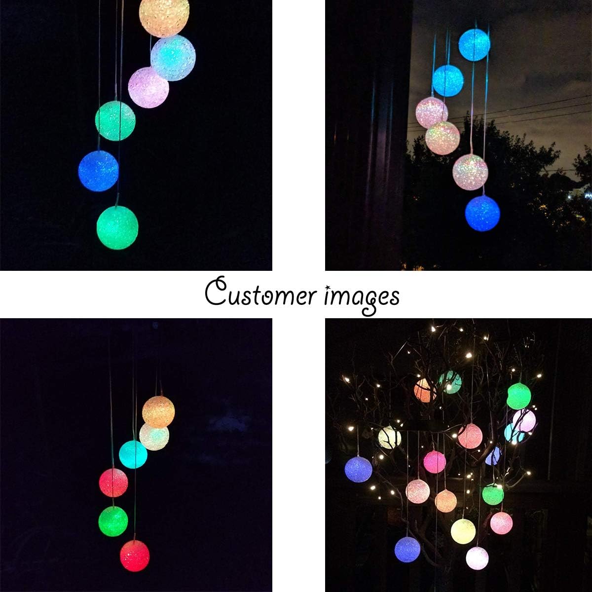 Color Changing Solar Wind Chime Spiral Crystal Mobile