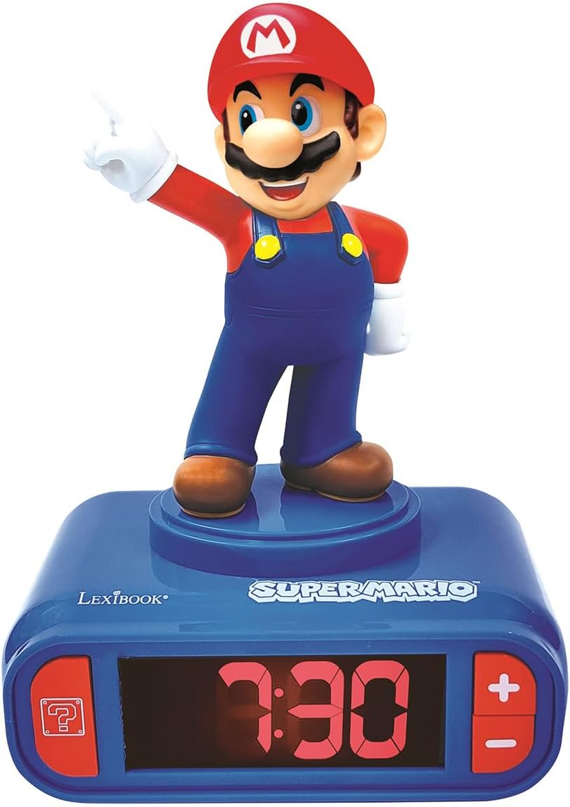 LEXiBOOK Super Mario Nightlight Alarm Clock