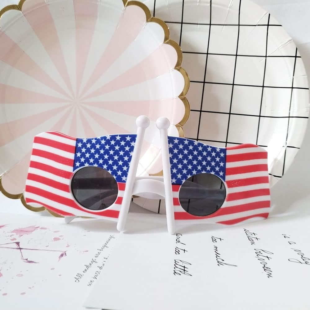 American Flag 8pcs Patriotic Sunglasses Party Favors