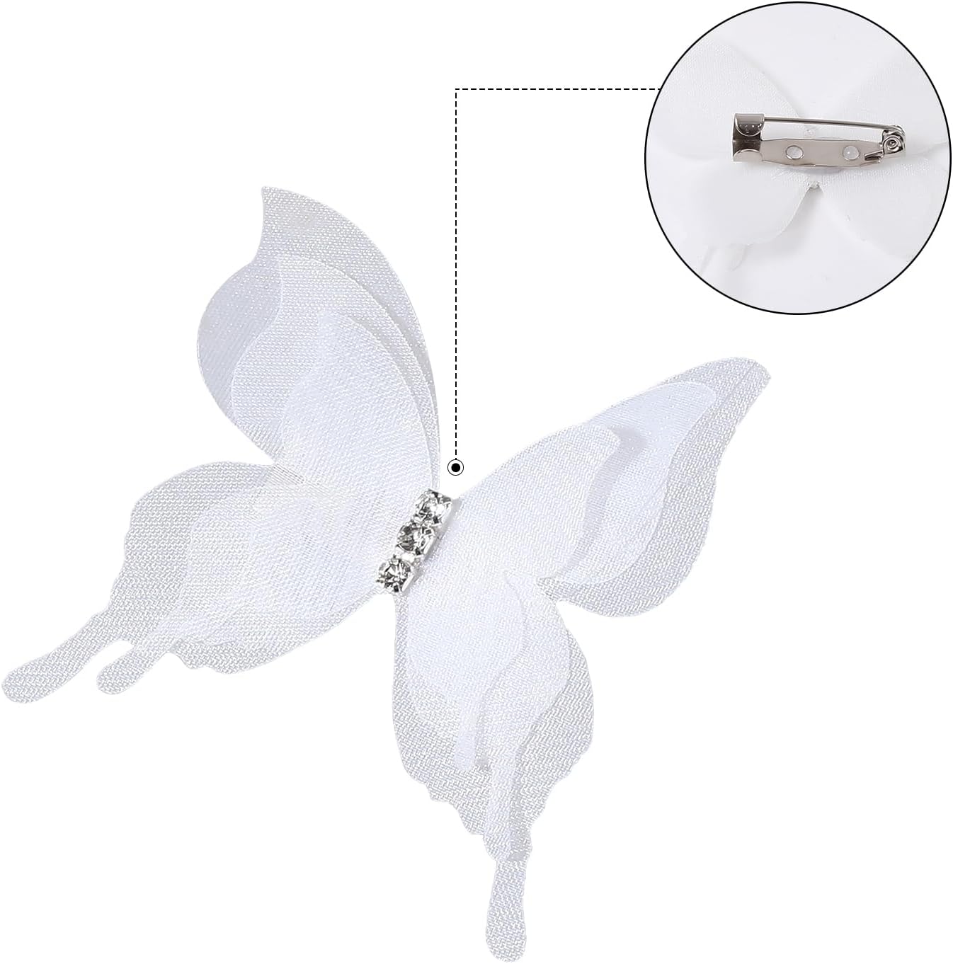 SUQ I OME 12PCS White Butterfly Curtain Decorations
