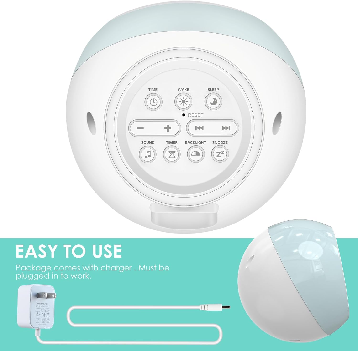 FiveHome Kids Alarm Clock with Sun Moon and Sleep Sounds