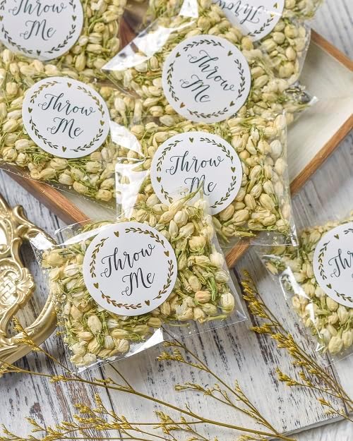 RainbowPana 50 Pack Wedding Confetti Dried Jasmine Petals