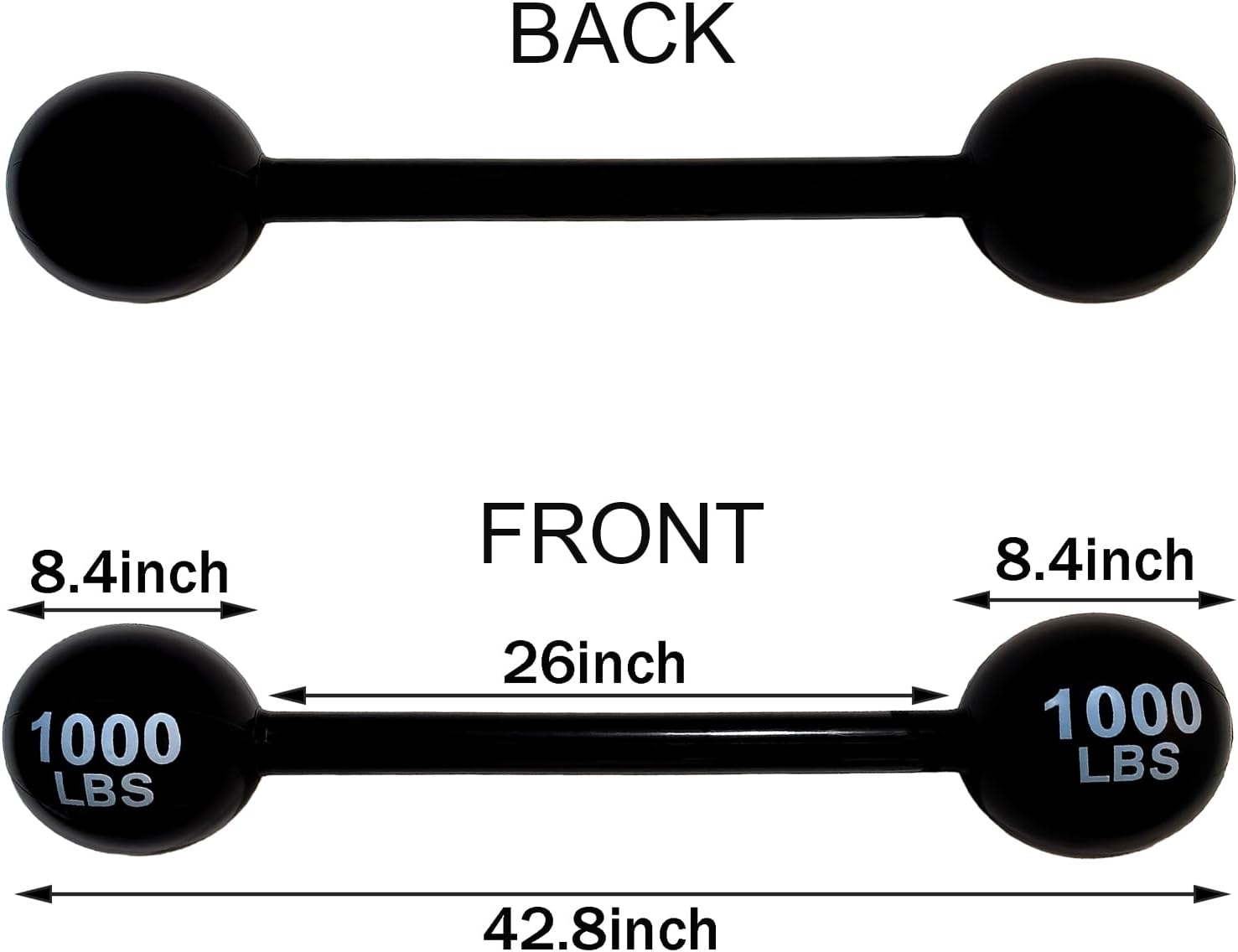 Inflatable Dumbbell Photo Booth Prop Black PVC