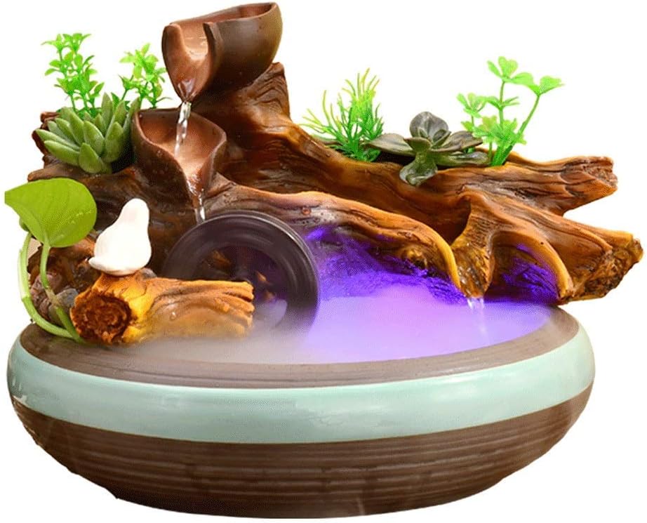 3 Tier Resin Fountain with Atomizing Humidifier and Automatic Pump