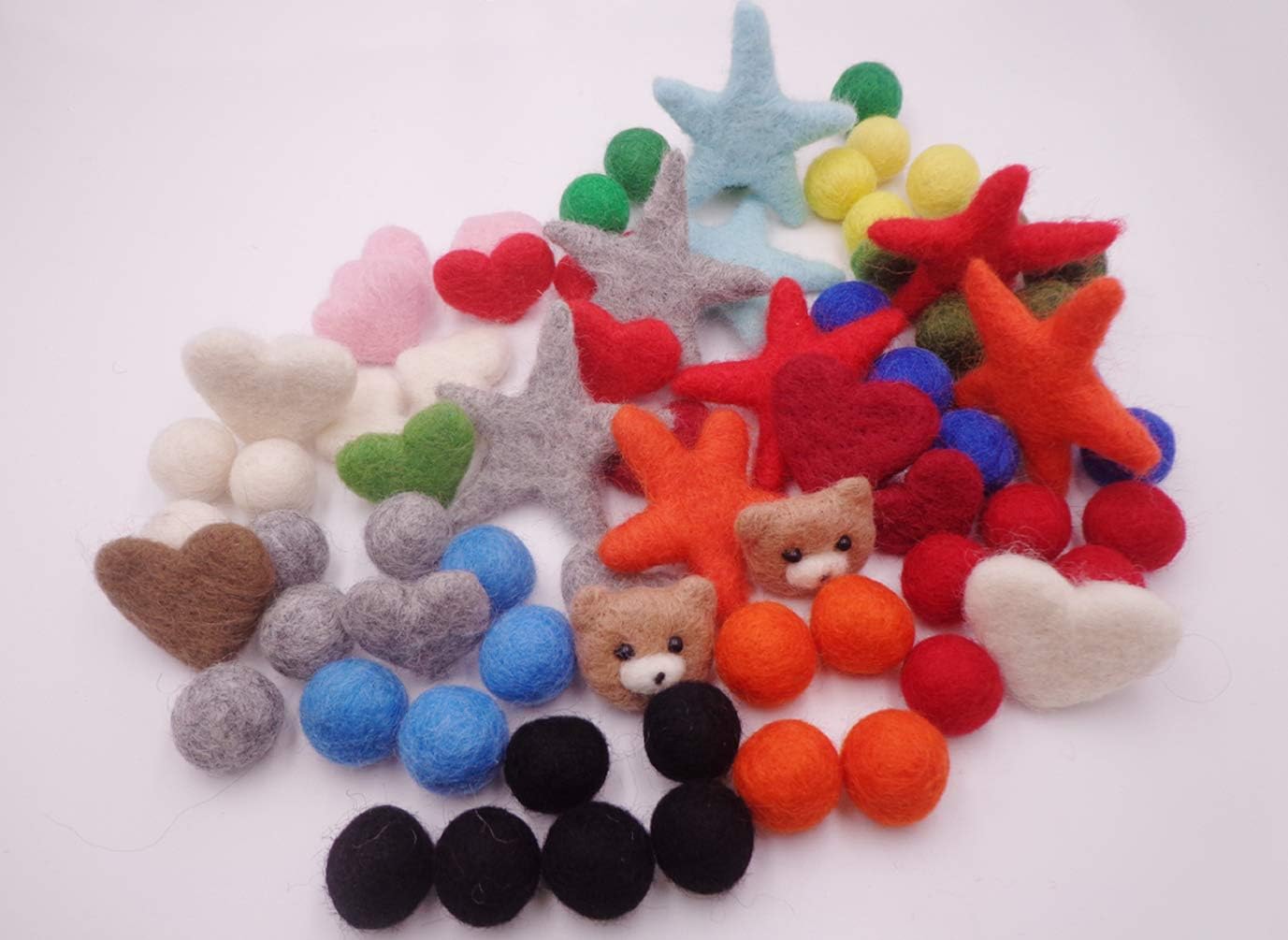 2 Inch Wool Felt Beads Pom Pom Handmade DIY