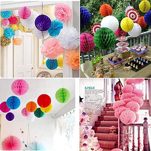 8pcs 10 inch White Honeycomb Balls for Decorations